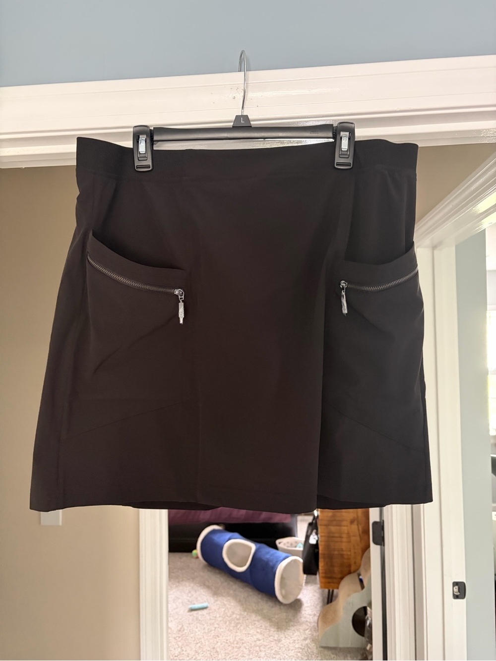 Chico's Black Skort with Zip Pockets